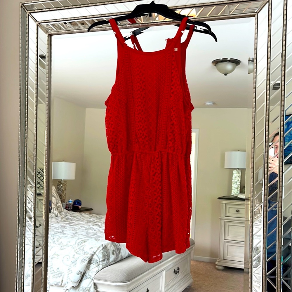 Coral red Miami short romper size M